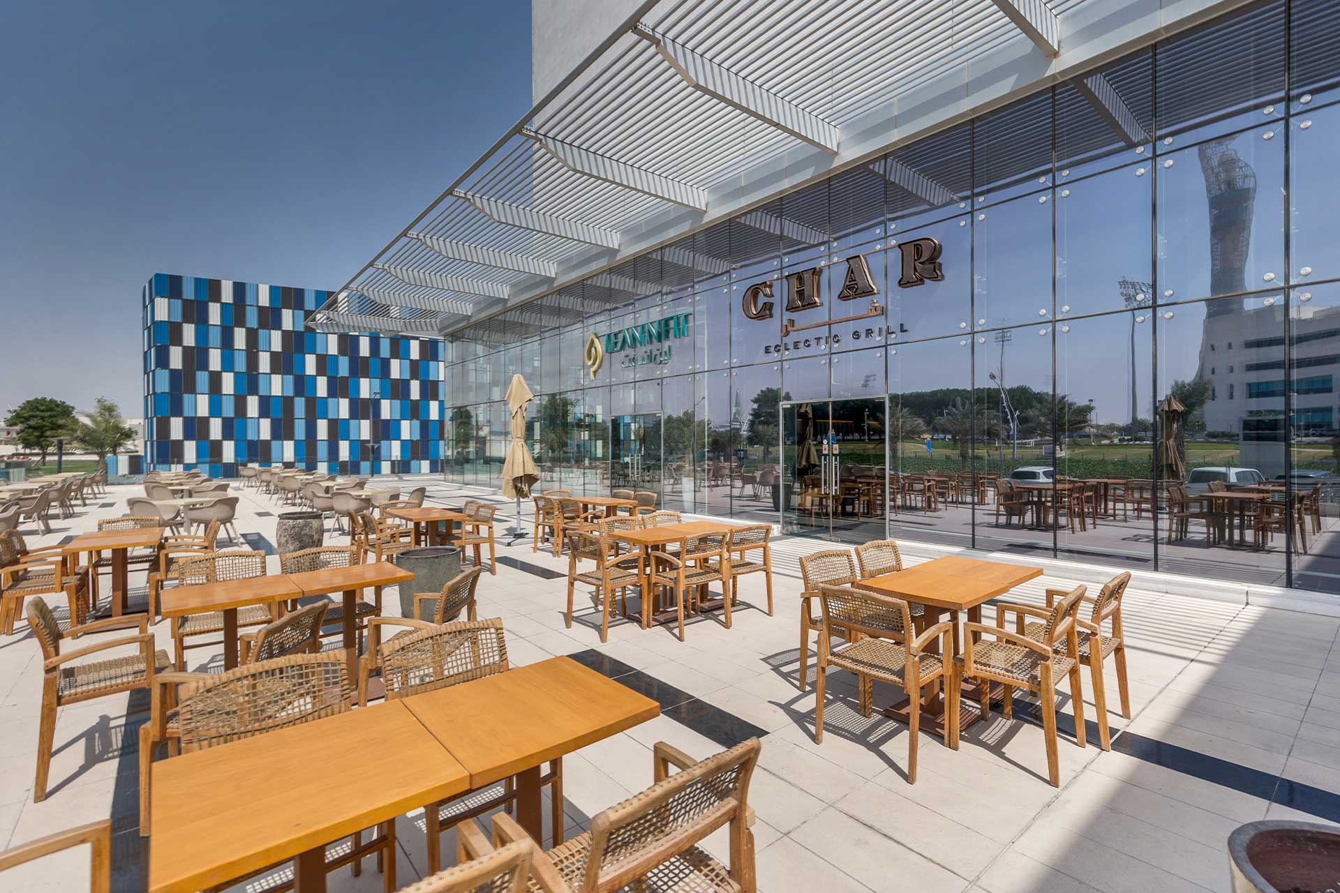 Exterior of Char Restaurant Qatar - Image 1