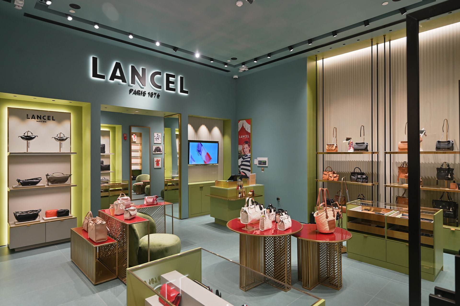 Interior of Lancel boutique Qatar