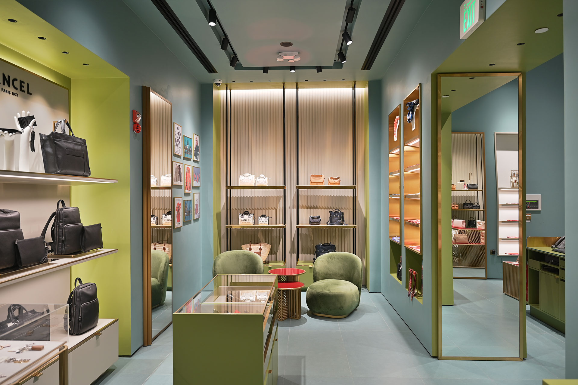 Interior of Lancel boutique Qatar