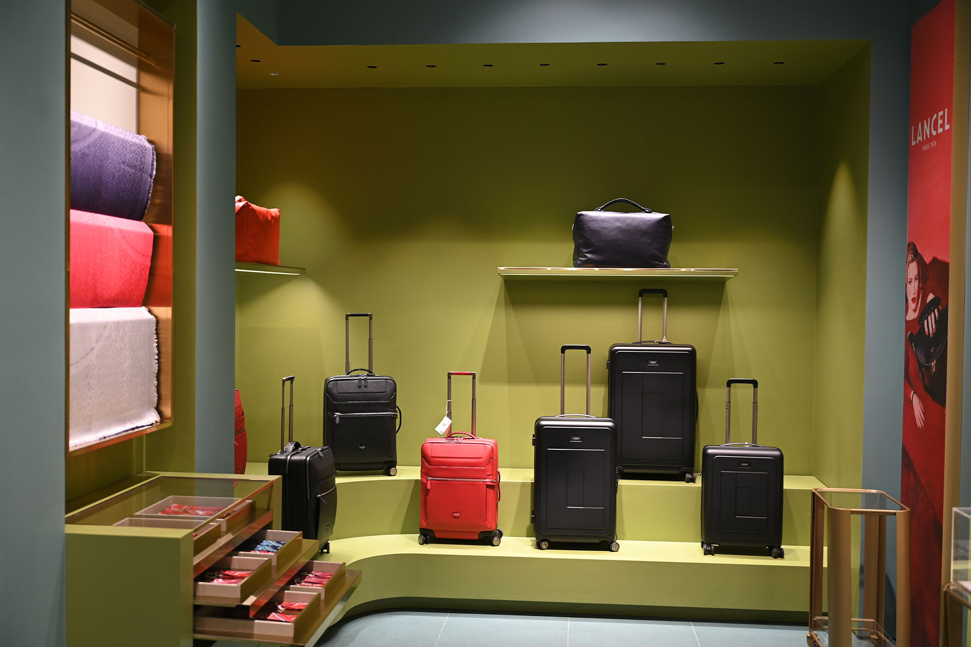 Interior of Lancel boutique Qatar
