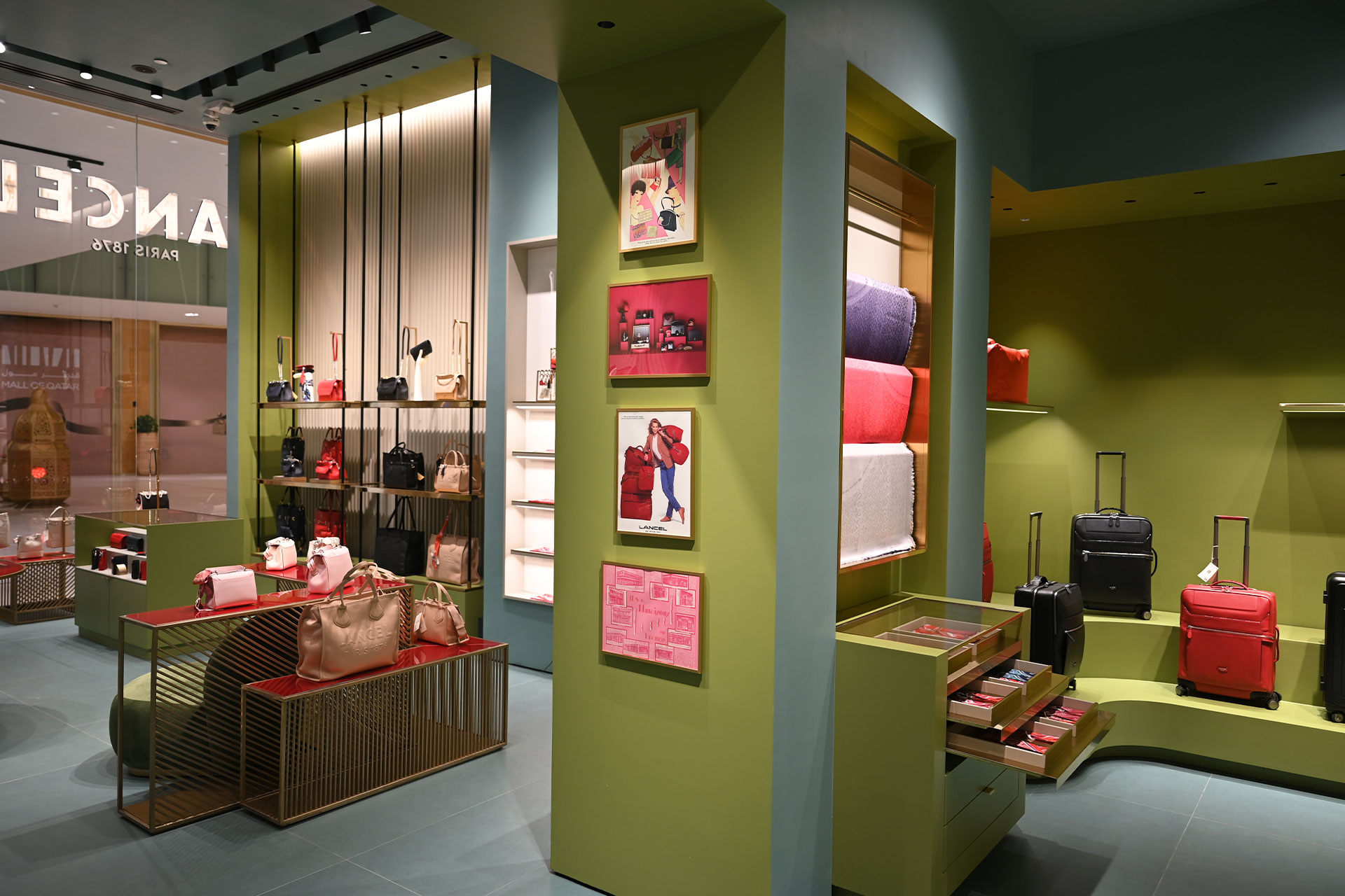 Interior of Lancel boutique Qatar