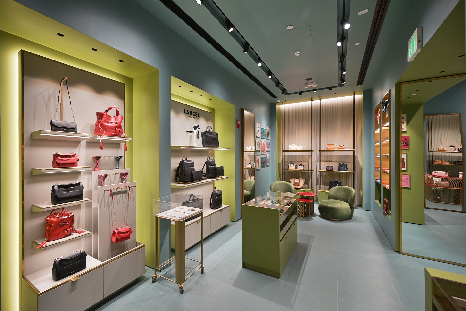 Interior of Lancel boutique Qatar
