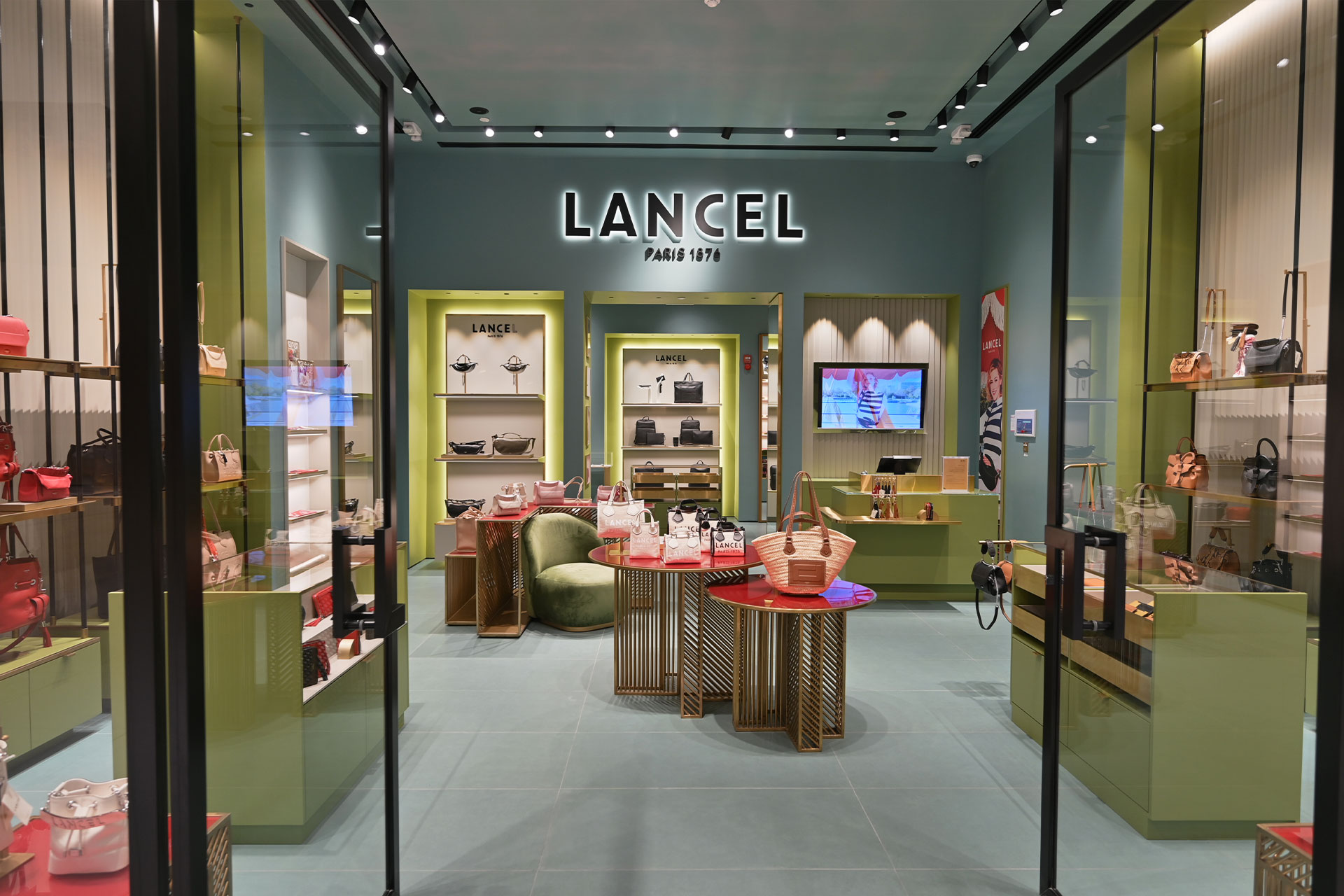 Interior of Lancel boutique Qatar